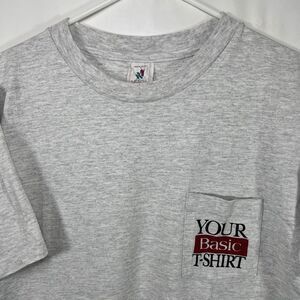 Vtg 90s Basic Cigarettes T Shirt Adult XL Gray Single Stitch National Mills USA